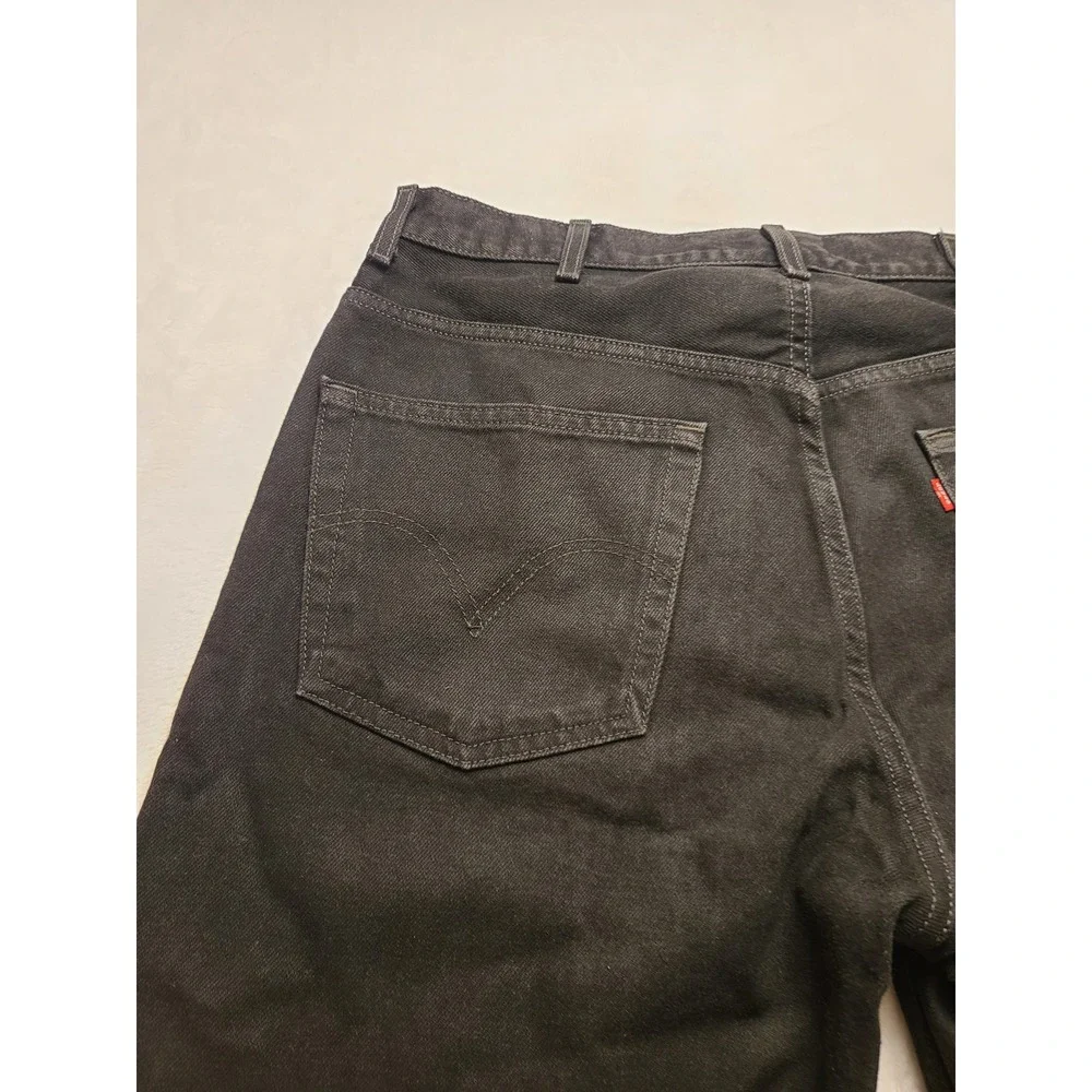 Levis 550 Relaxed Fit Black Denim‎ Jeans Mens 38x32 Pants Five Pocket Zip Fly